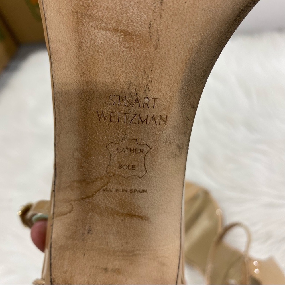 STUART WEITZMAN Nudistsong Patent Sandals SZ 8.5 - Picture 7 of 7